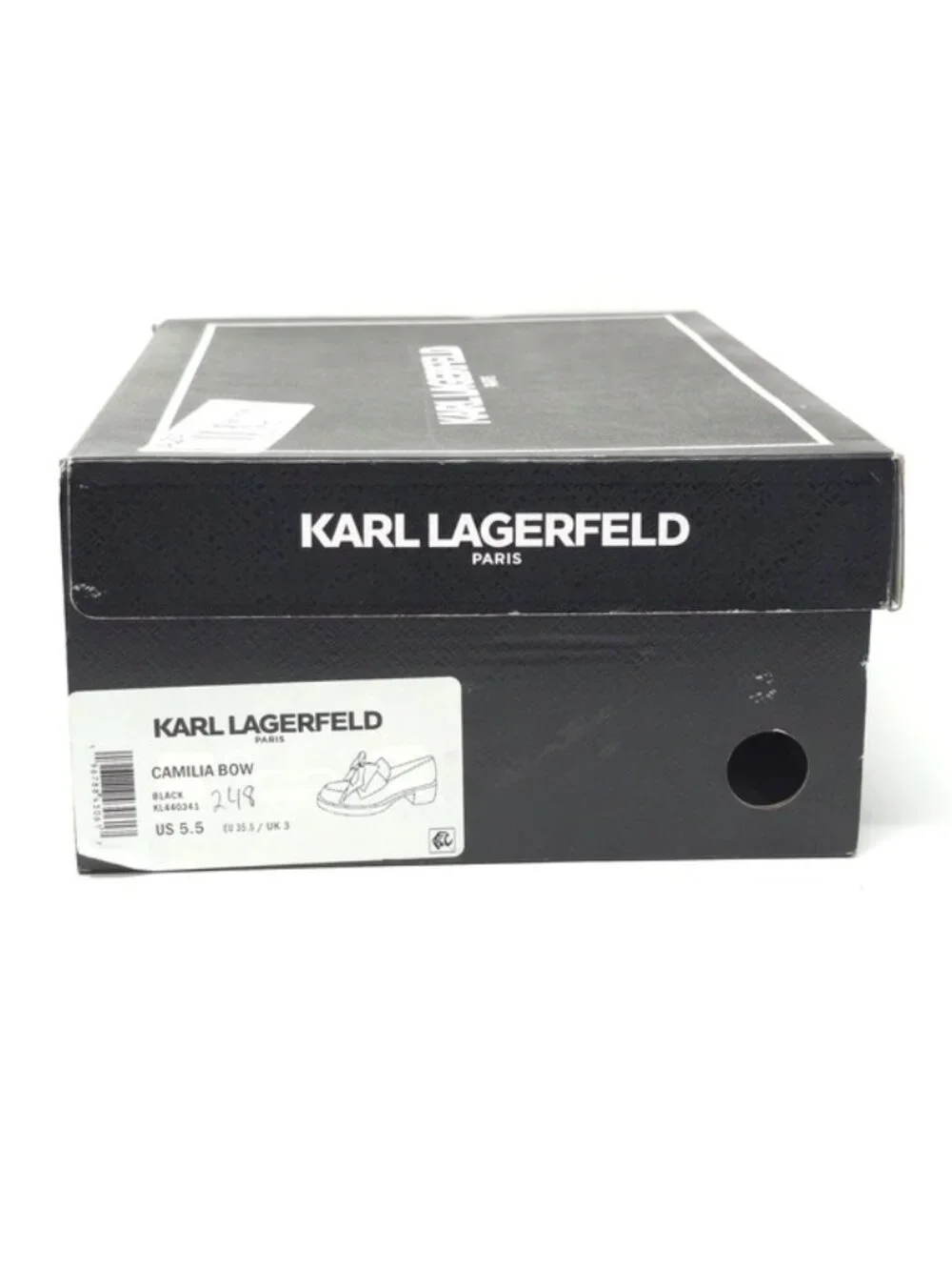 Karl Lagerfeld Camilia Bow Black Patent Loafers Size 5.5 - Picture 10 of 10